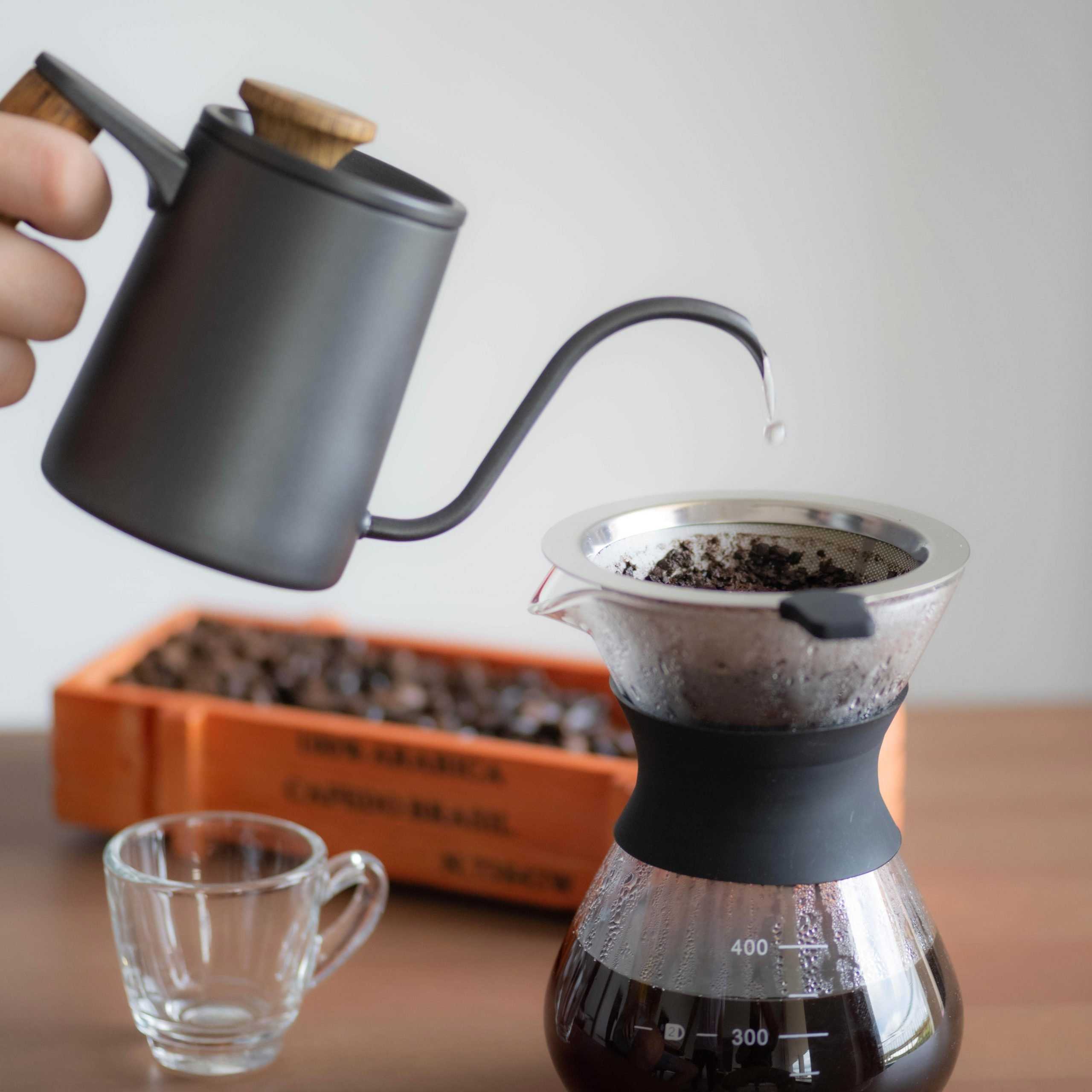 ชุดดริปกาแฟแบบไม่ต้องใช้กระดาษกรอง ครบชุดพร้อมชง | Reusable Pour Over Coffee Maker
