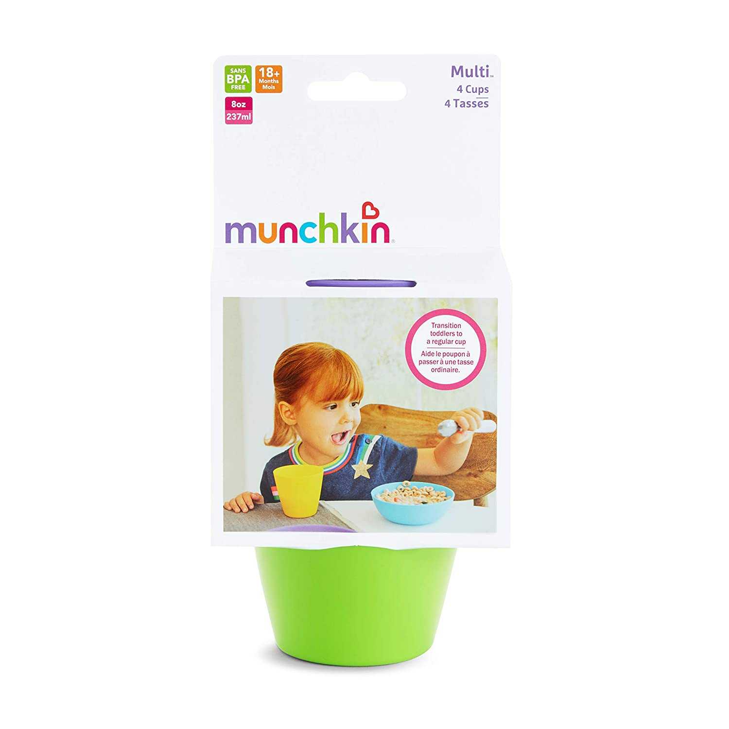 #แก้วน้ำ Munchkin : MNK11428(แพ๊คเกจไม่สวย) Multi Cups - 4pk