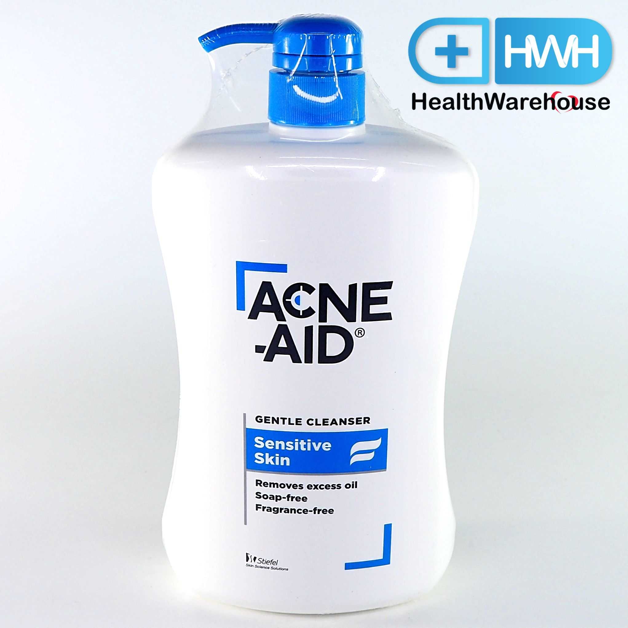 Acne Aid Gentle Skin Cleanser 900 mL (สีฟ้า)  สูตรอ่อนโยน สำหรับปัญหาสิว