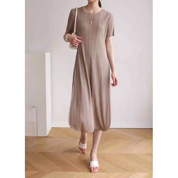 2MUAY รุ่น GJO7568 เดรสอัดพลีท BOLLOON PLEATED DRESS 5สี FREE SIZE