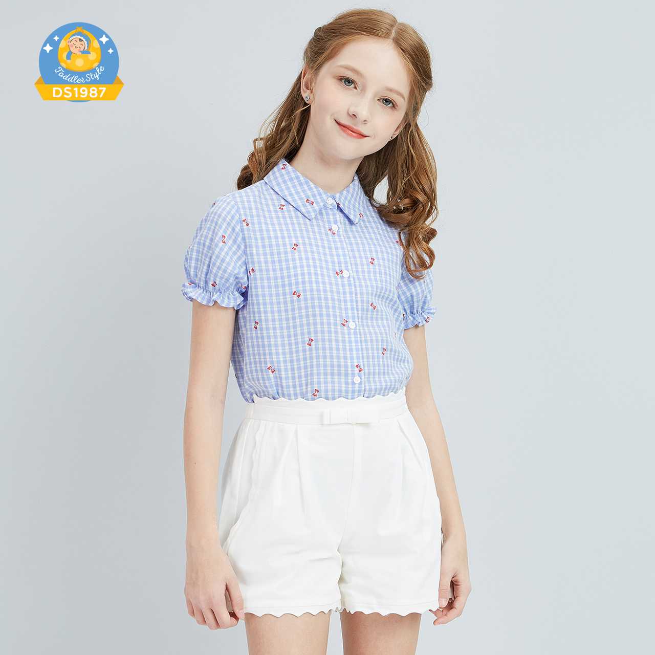 (DS1987) เสื้อแขนสั้น (รอบอก 25 - 31 นิ้ว)