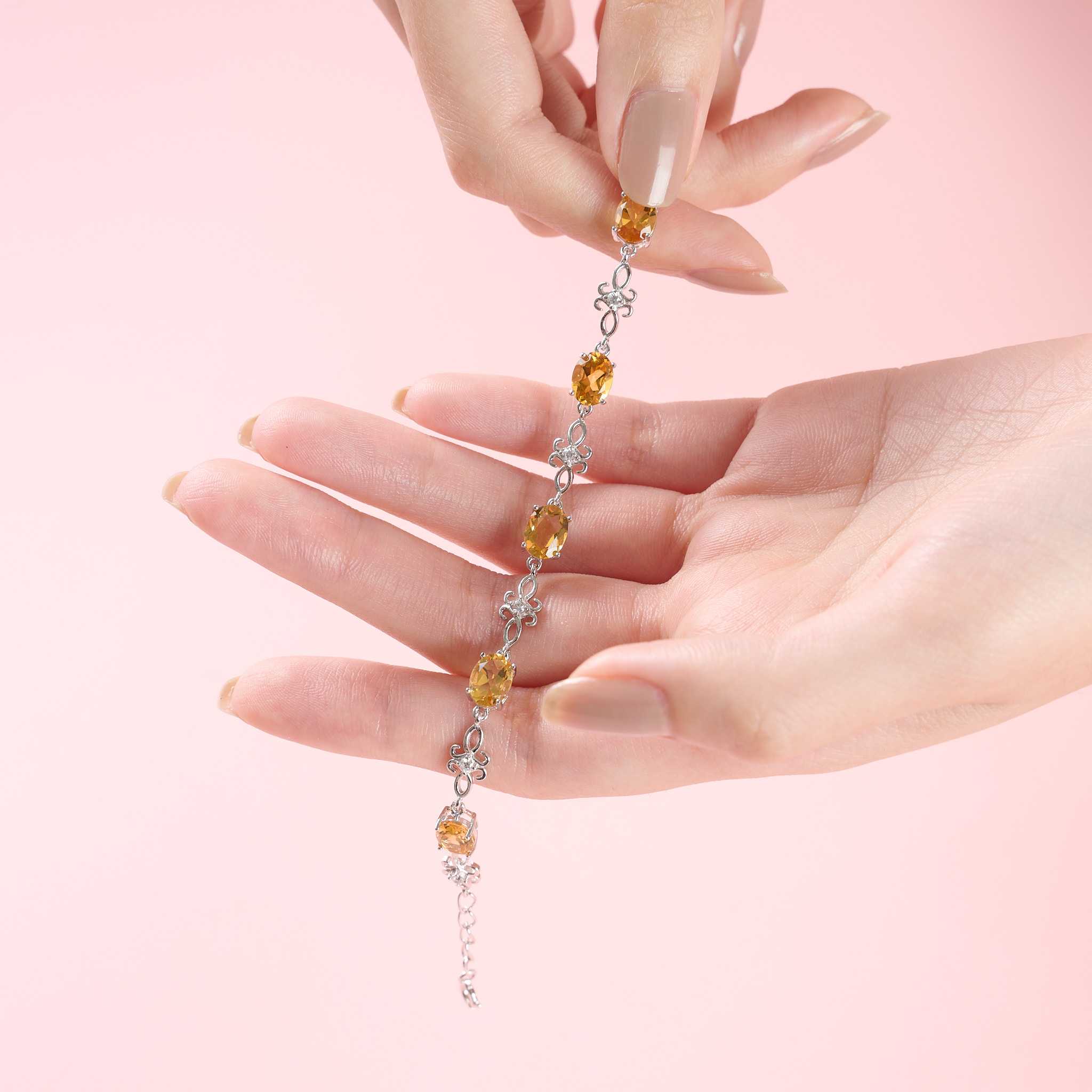 สร้อยข้อมือ Citrine หินเสริมความมั่นใจในตัวเองและการเห็นคุณค่าในตัวเอง 💛