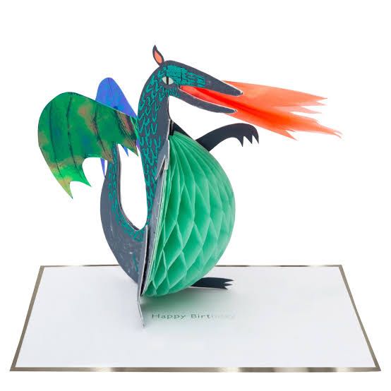 Meri Meri | Honeycomb Dragon Stand-Up Birthday Card