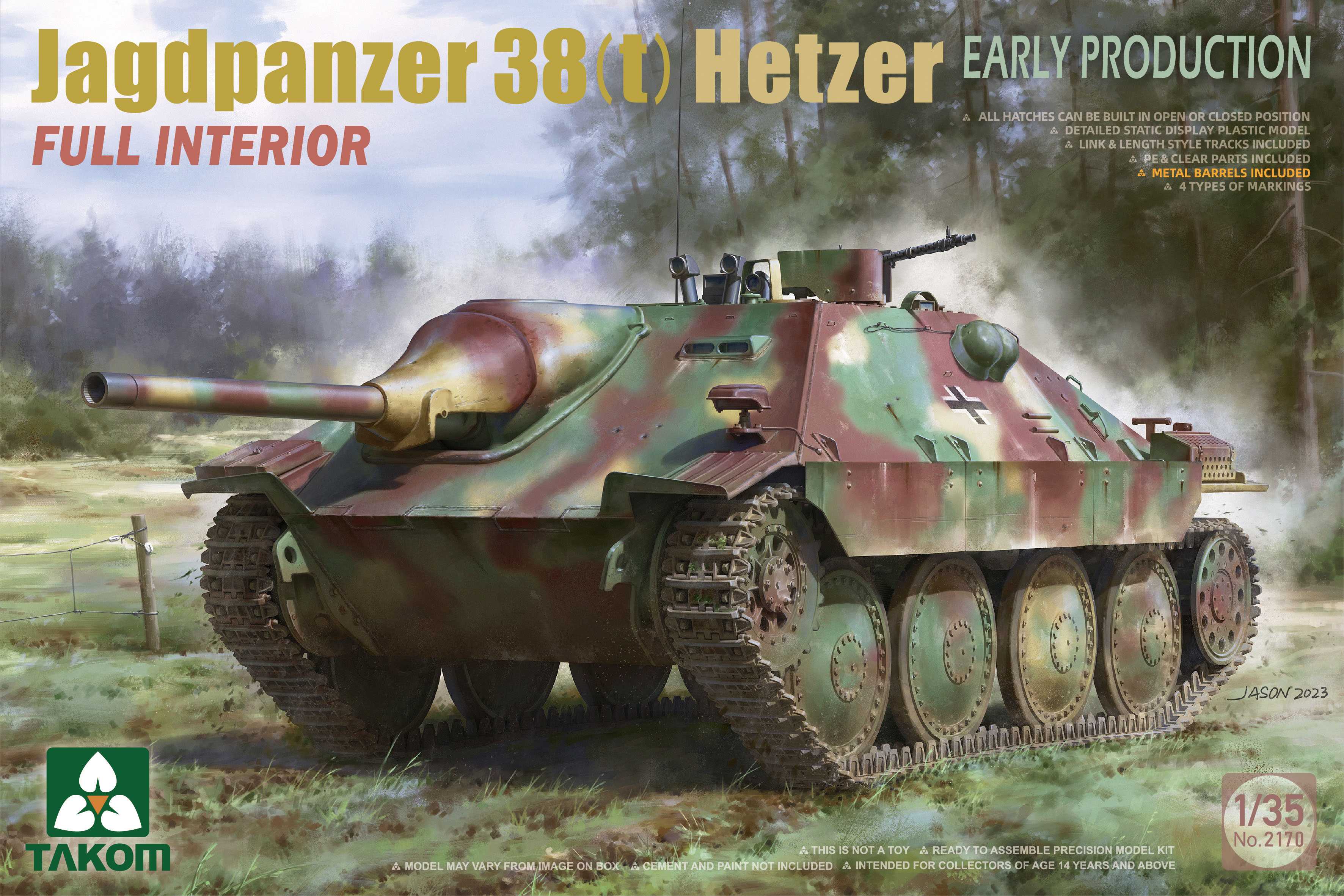 1/35 Jagdpanzer 38(t) Hetzer EARLY PRODUCTION w/FULL INTERIOR