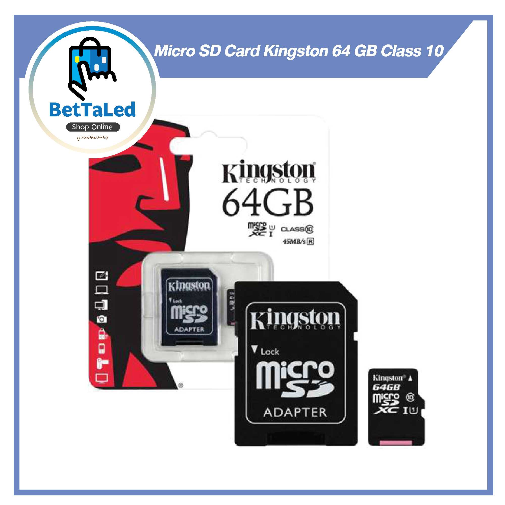 Micro SD Card Kingston 64 GB Class 10