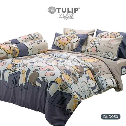 ชุดเครื่องนอนทิวลิปดีไลท์ดิจิตอลปริ้นท์ DLD050 หมาจ๋า Dogpless