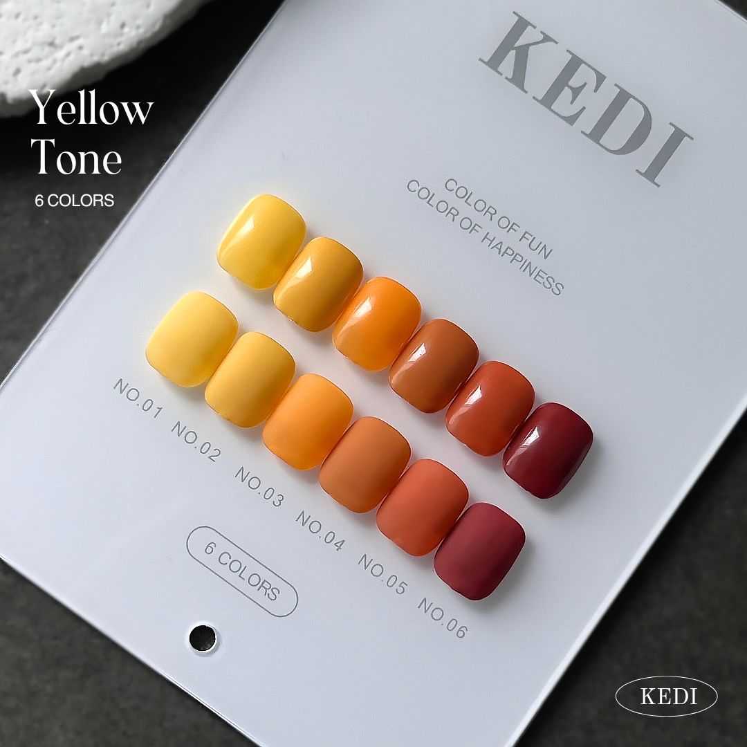 KEDI Yellow Tone สีเจลโทนเหลืองเซ็ต 6 สี