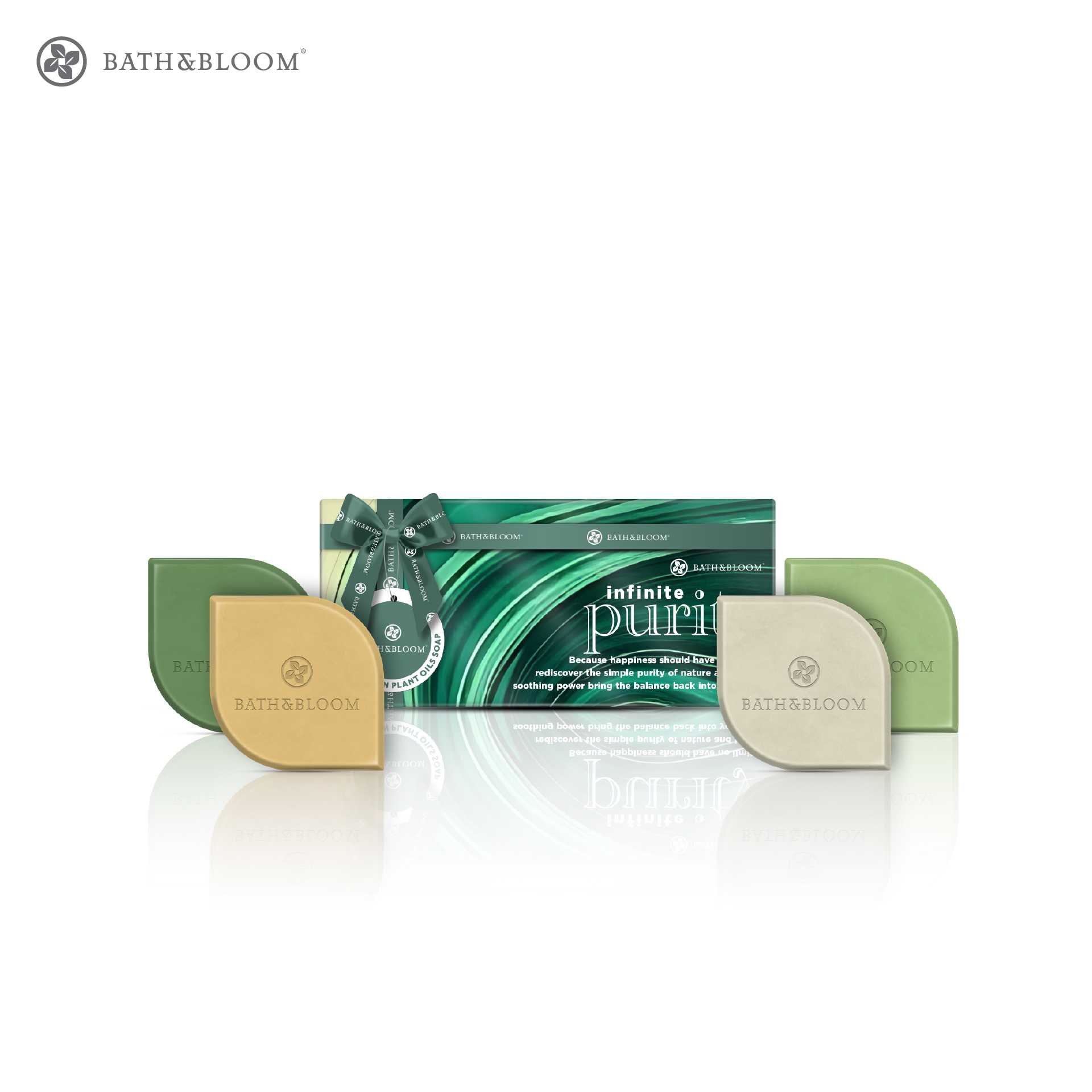BATH & BLOOM INFINITE PURITY​ ชุดของขวัญ ผลิตภัณฑ์สบู่ Natural Handmade Soap ทำความสะอาดผิวกาย