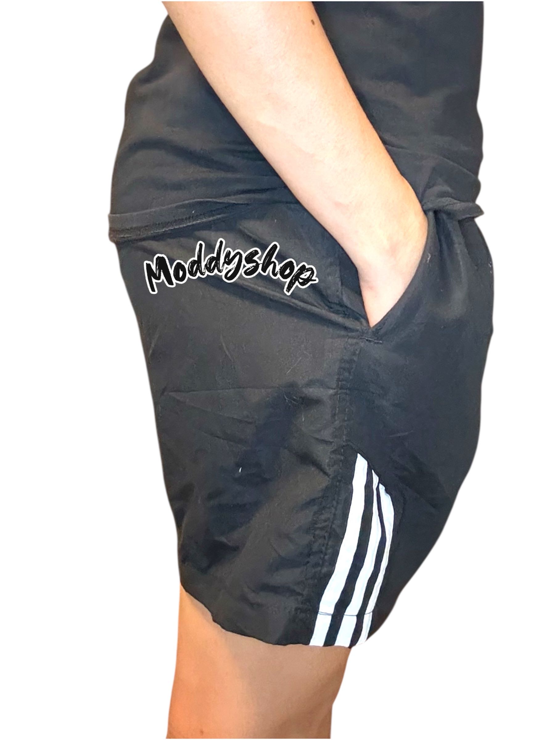 กางเกงขาสั้น sport3แถบ สีดำยาว16นิ้ว