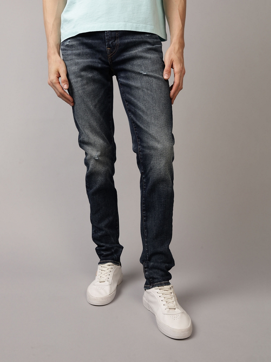 กางเกงยีนส์ ผู้ชาย INTL EXCLUSIVE DARK DESTROY WASH SKINNY FIT ( 011-7050-334 )
