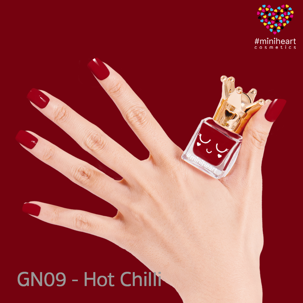 สีทาเล็บ Miniheart สูตรเจลไม่ต้องอบ GN09 - Hot Chilli