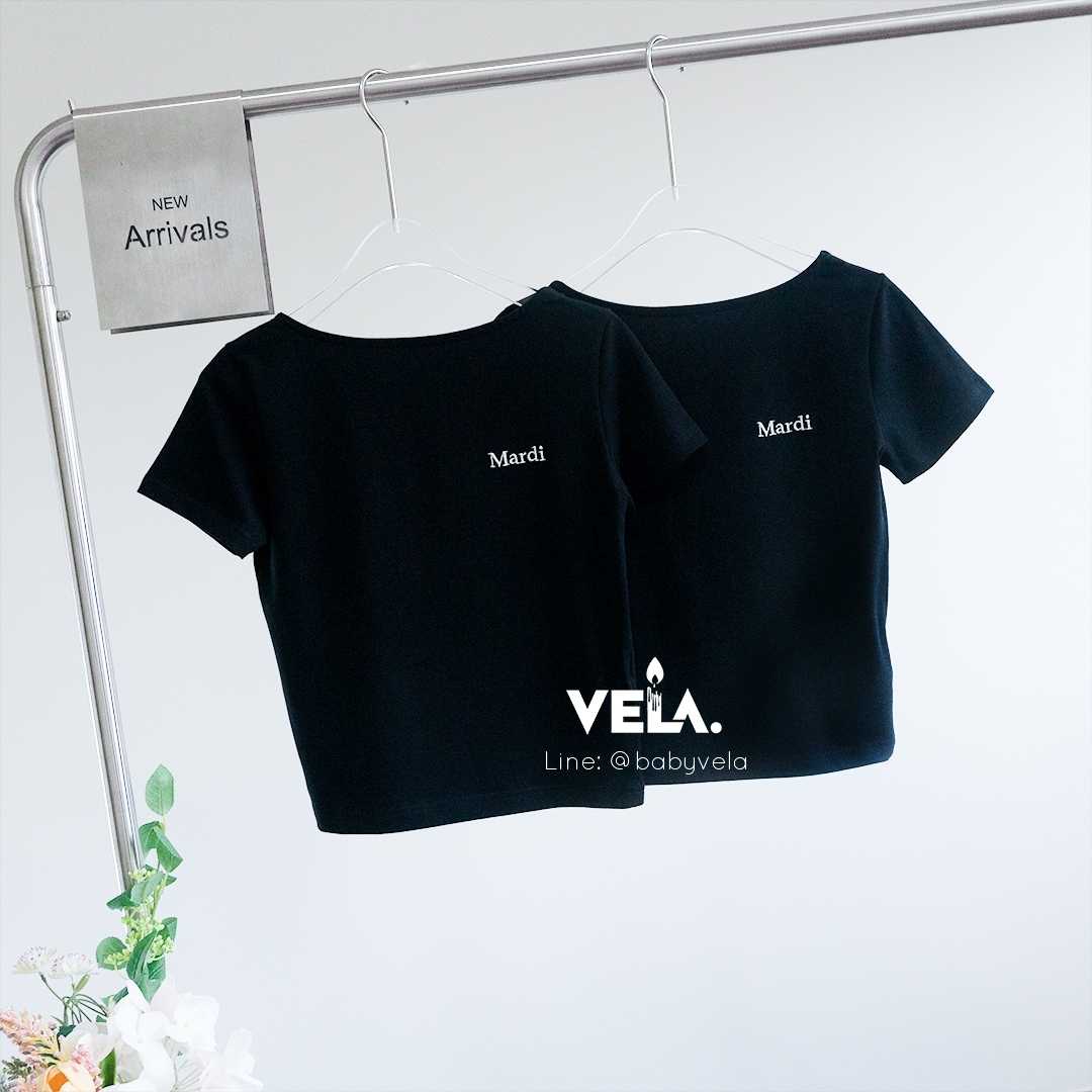 Mardi T-Shirt Scoop Back (Black Cream)
