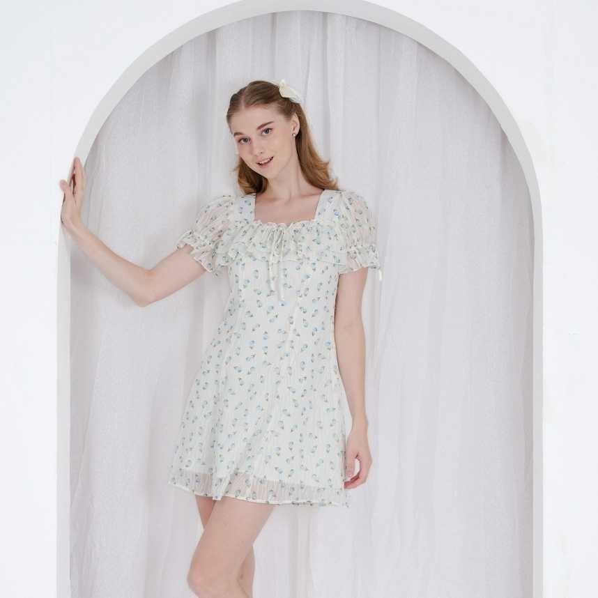 D1353-ชีฟอง อุรากีรี่-อ๊อฟไวท์