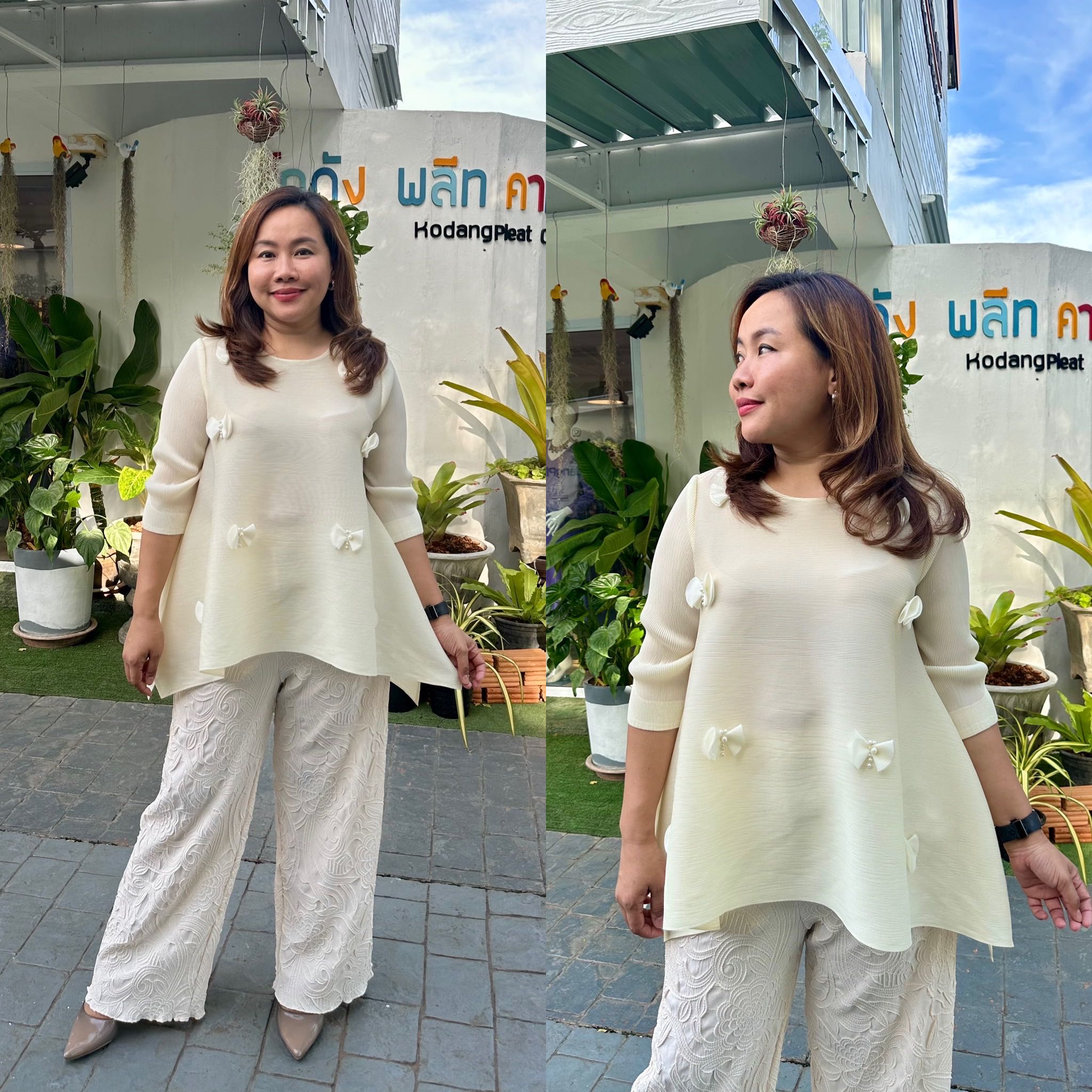 Peatbynisa A412 เสื้ออัดพลีท เนื้อผ้าPolyester100%