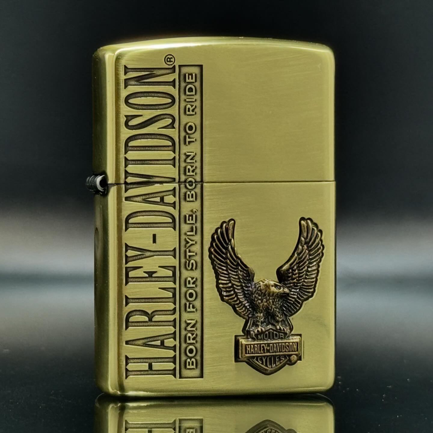 Zippo ไฟแช็กรุ่น HDP-59 Harley Davidson - Eagle (Brass)