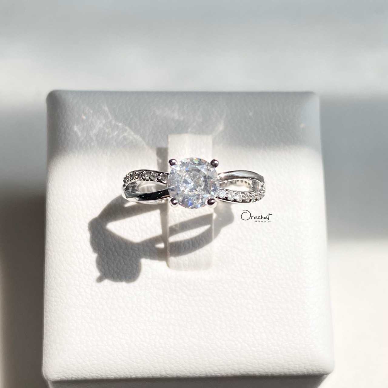 (ส่งฟรี) Remi 14k ring. (แหวนงานชุบ 14K (สแตนเลส) สวย ทน เงา โดนน้ำ โดนน้ำหอมได้ เพชร CZ)