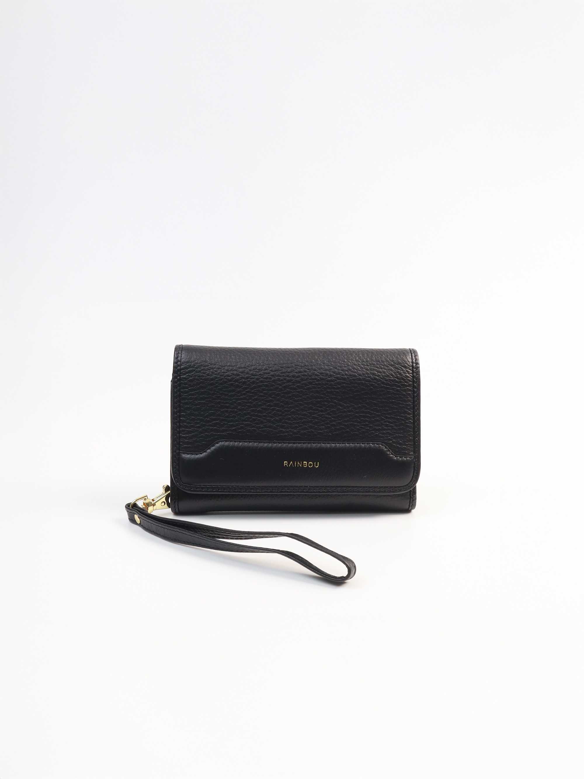 RAINBOU TRIFOLD SOFT WALLET - กระเป๋าสตางค์ใบกลางหนังวัวแท้