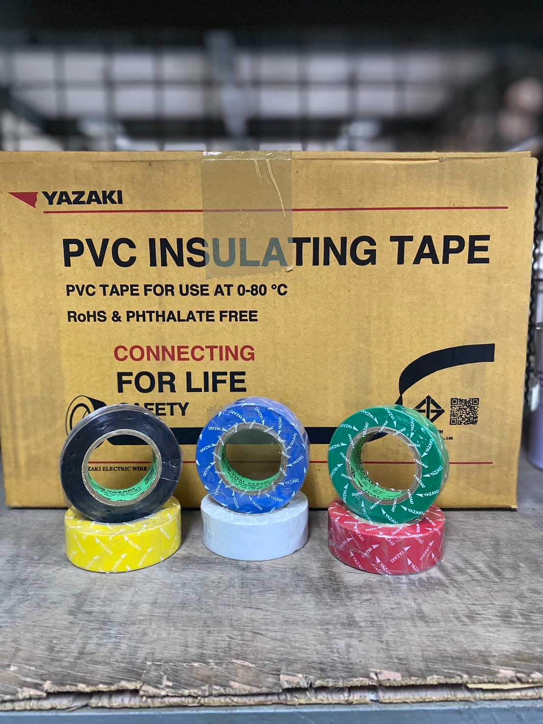 YAZAKI ผ้าเทปพันสายไฟ 6 สี (10 ม้วน/แถว)