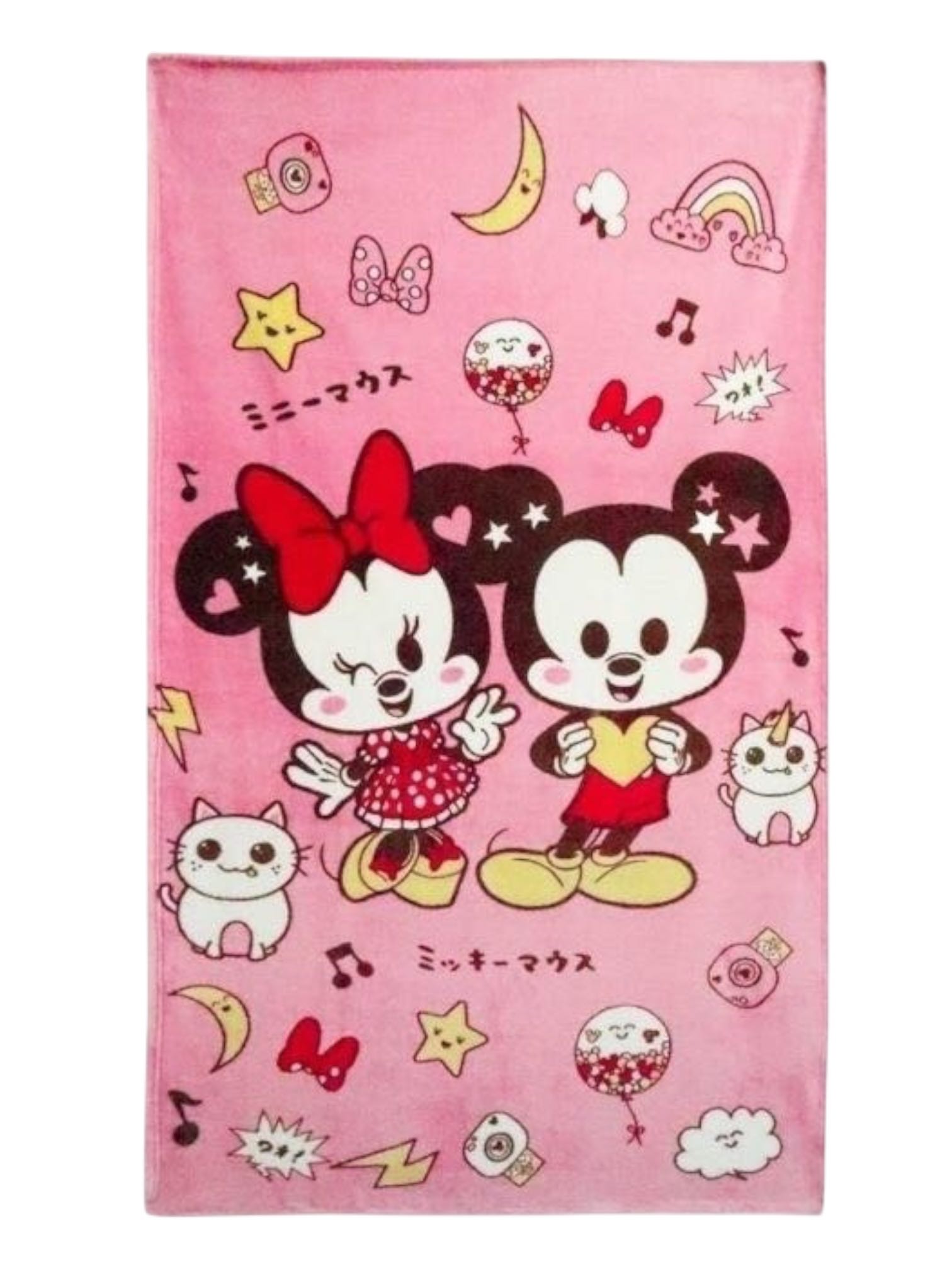ผ้าห่ม Mickey Minnie ผ้านาโน ขนาด 34x 60 นิ้ว ผ้าหนานุ่ม