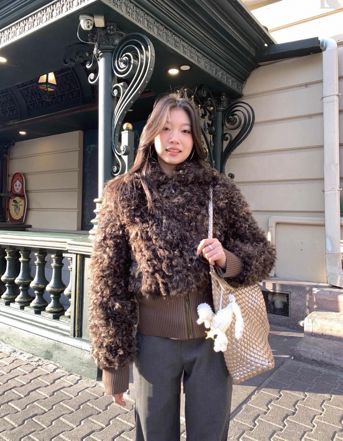 Fur jacket brown