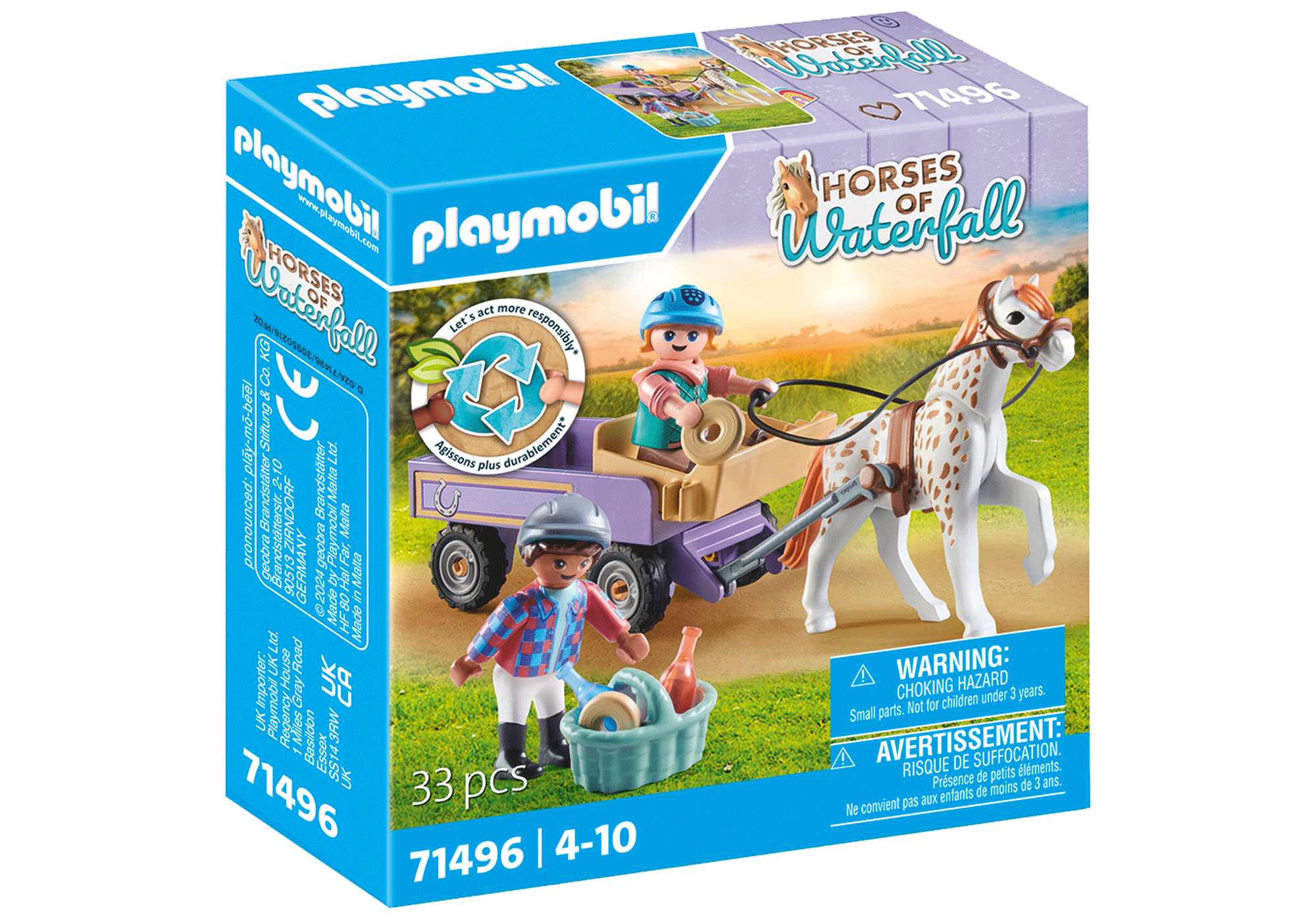 Playmobil ม้าแห่งวอเตอร์ฟอลล์ รถม้าโพนี่ PM-71496-24