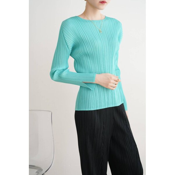 2MUAY BASIC รุ่น GJO1128 เสื้อผู้หญิง เสื้อพลีทคุณภาพ 11สี FREE SIZE LONG SLEEVE PLEATED TOP