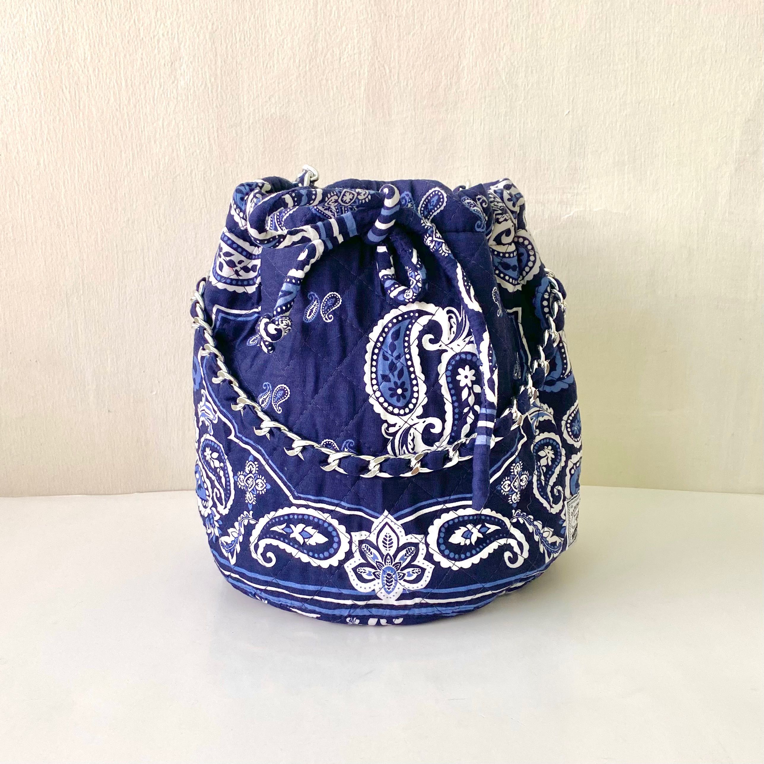 Navy blue Dumpling Bandana Bag no.17