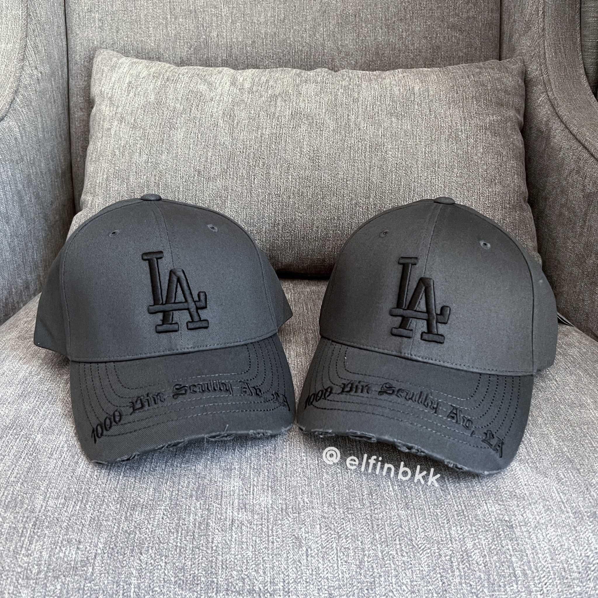 MLB Gothic Cap NY/LA หมวกแก๊ปสีพื้นปัก 161st