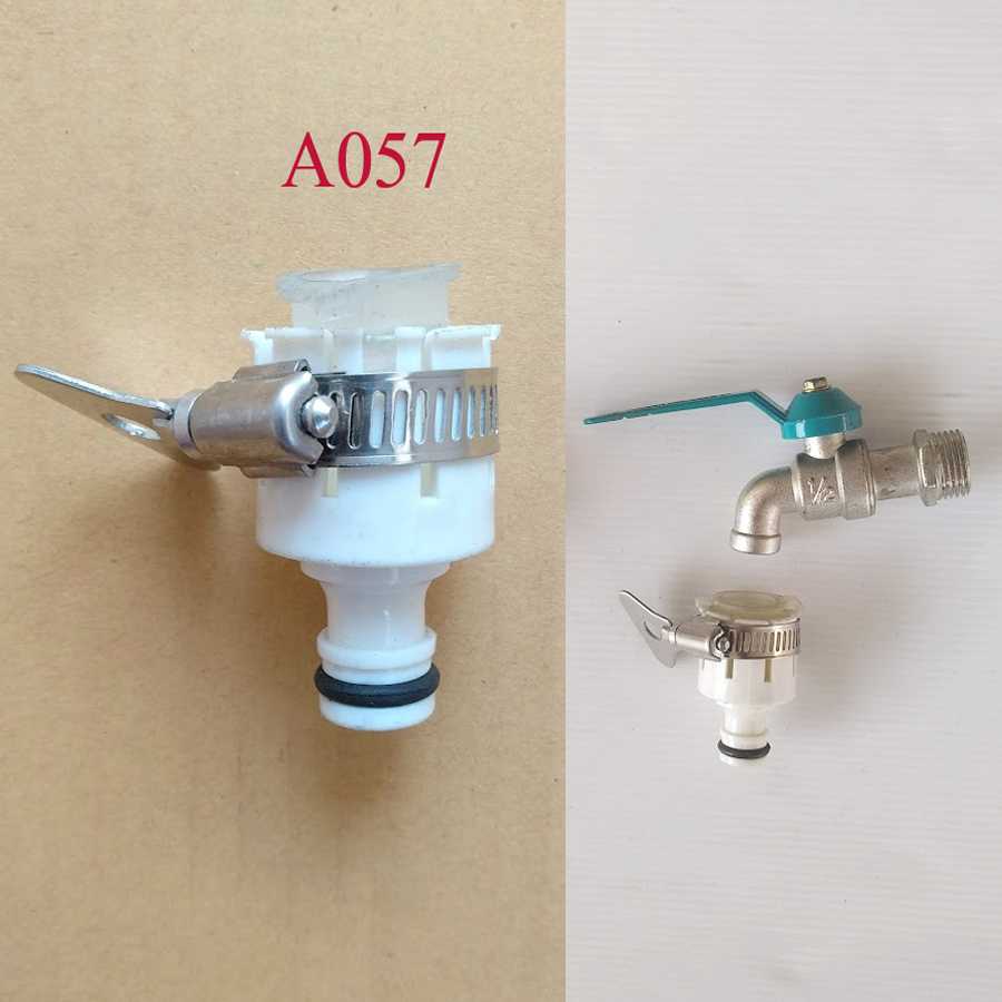 A057  ต่อก๊อก สวมเร็วตัวผู้ ต่อก็อก 4 หุนหรือ 6 หุน แบบเข็มขัดรัด UPVC แข็งแรง คุณภาพสูง