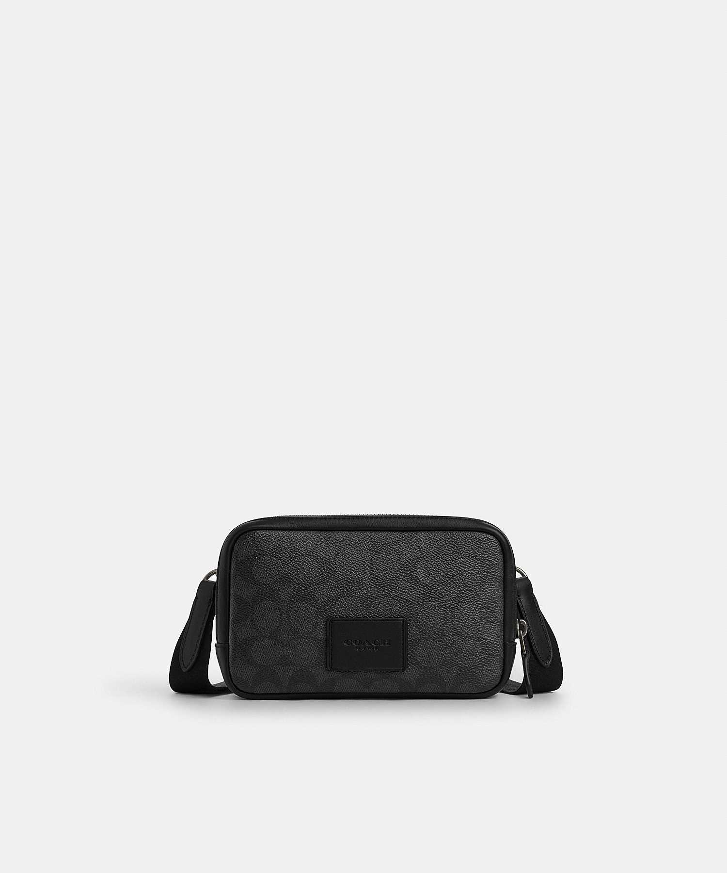 COACH CARRIER PHONE CROSSBODY IN SIGNATURE CANVAS CW346 QBMI5