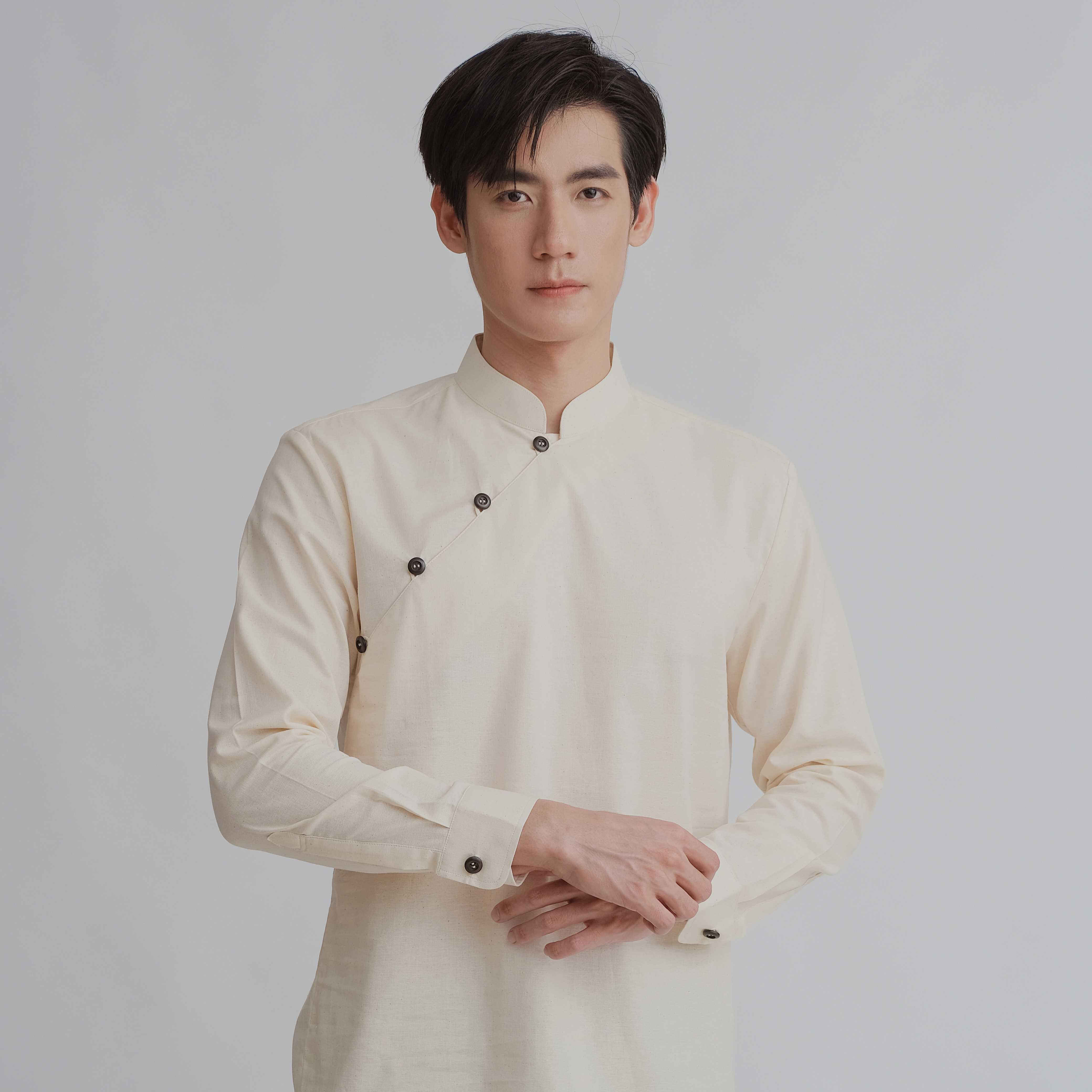 HANFU Shirt Sleeve - Natural Handwoven Cotton