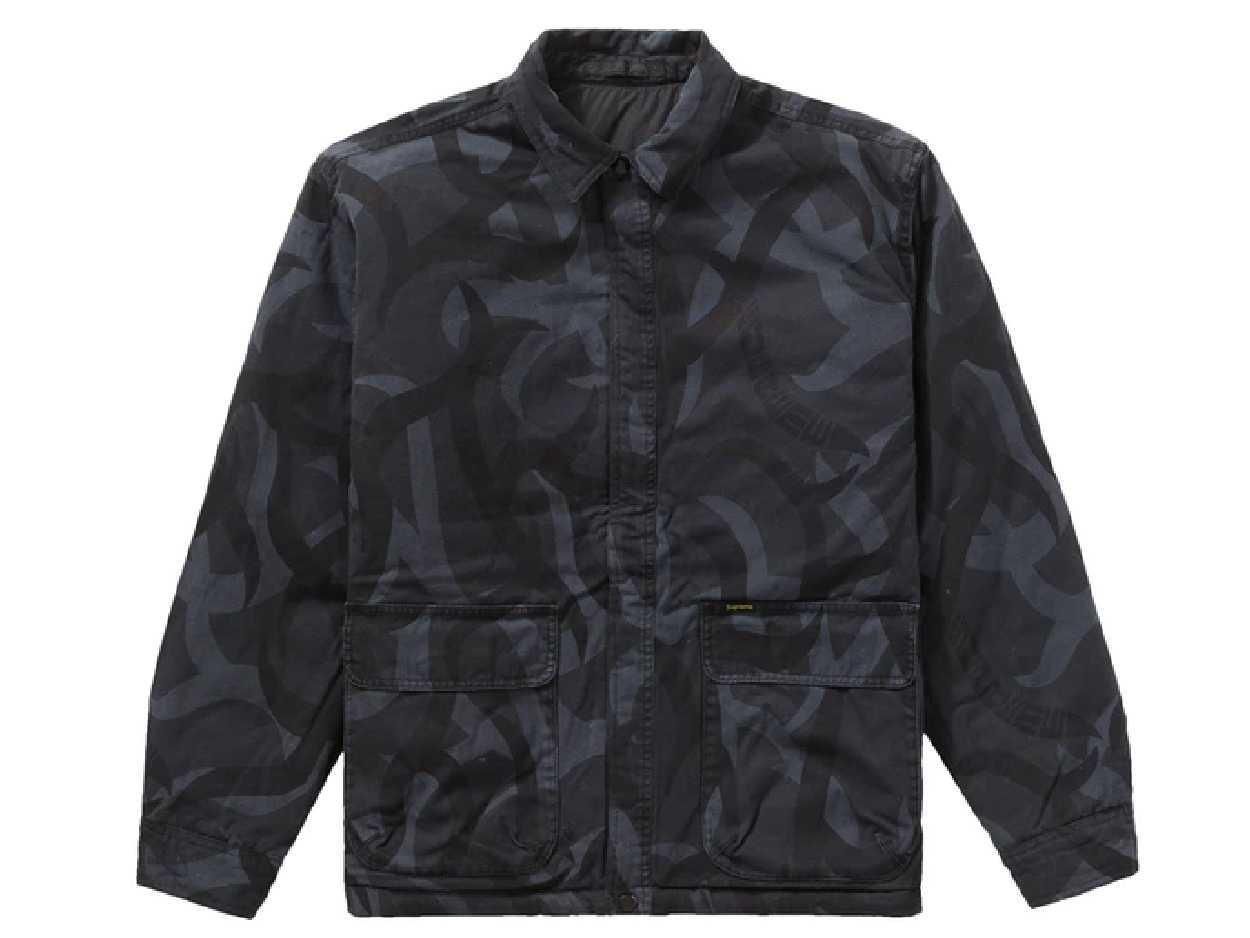 Supreme Reversible Puffy Work Jacket (BLACK)