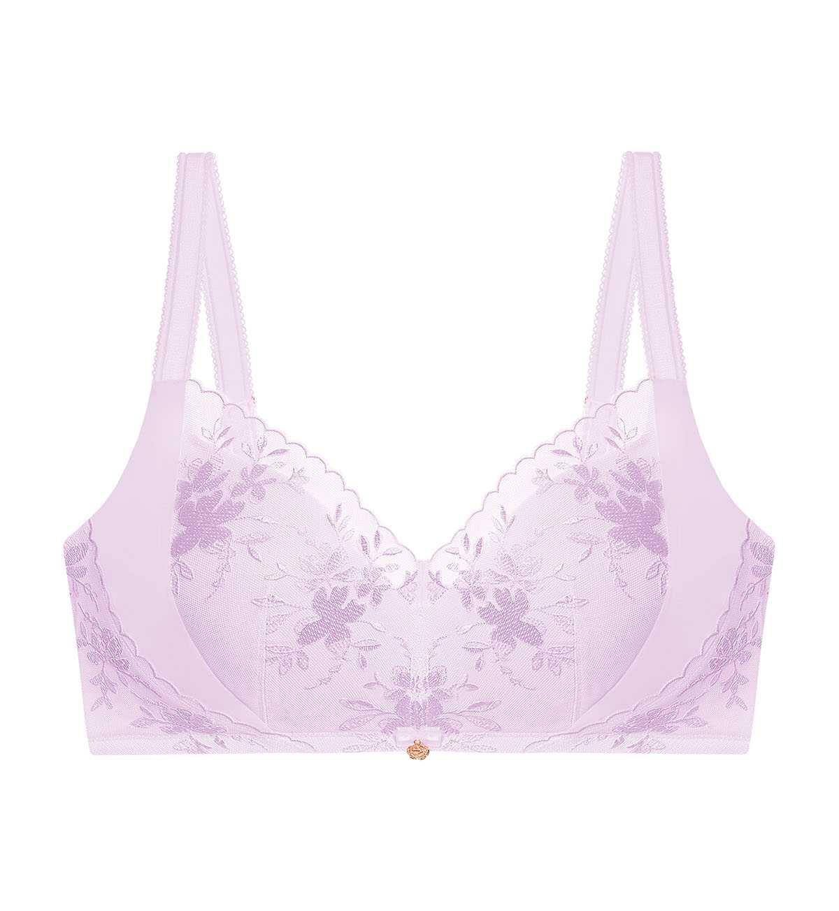 Triumph 10218643 Florale Slimming Beauty P-R 1981 เสื้อชั้นในรูปแบบไม่มีโครง สีม่วง