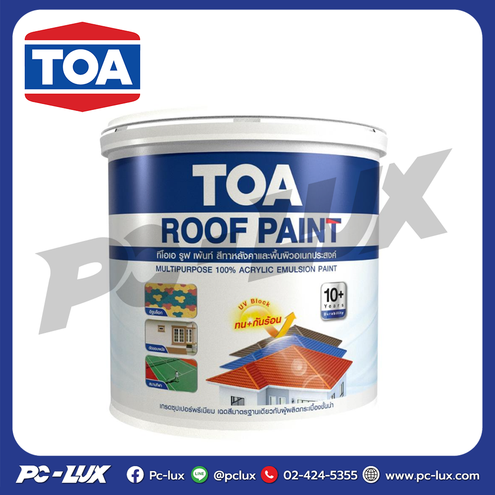TOA สีทากระเบื้องหลังคา ROOF PAINT ขนาด 1 แกลลอน