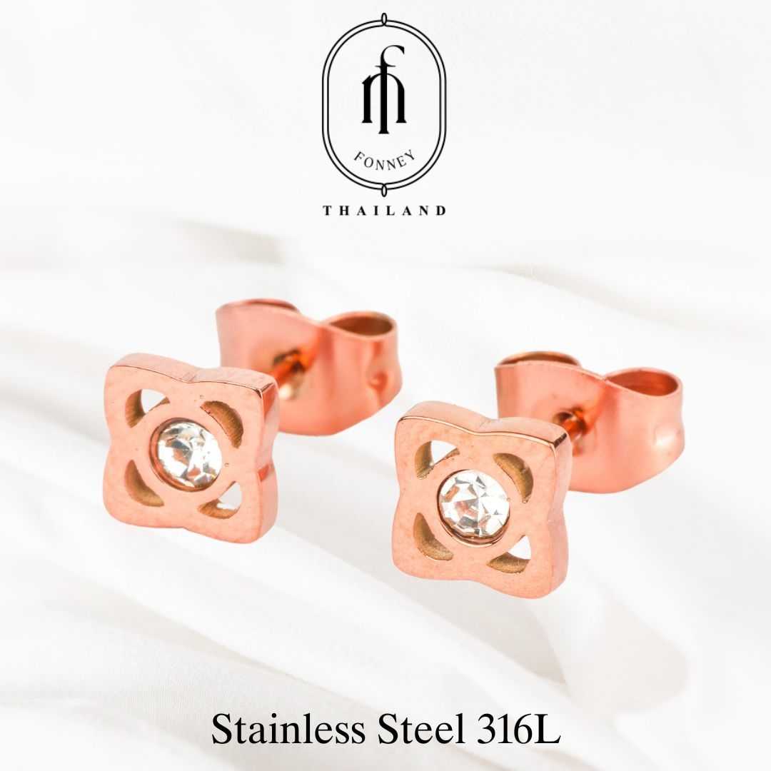 NEW ต่างหูรุ่น ดอกพุท FO-049