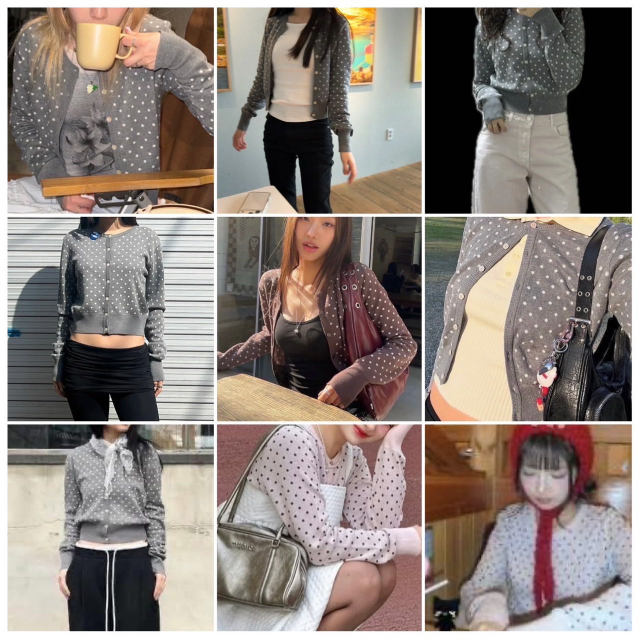 พร้อมส่ง3สี SCULPTOR POLKADOT CARDIGAN  เสื้อคลุมคาร์ดิแกนสุดคิ้วท์ ผ้าใส่สบาย แขนไม่เต่อ