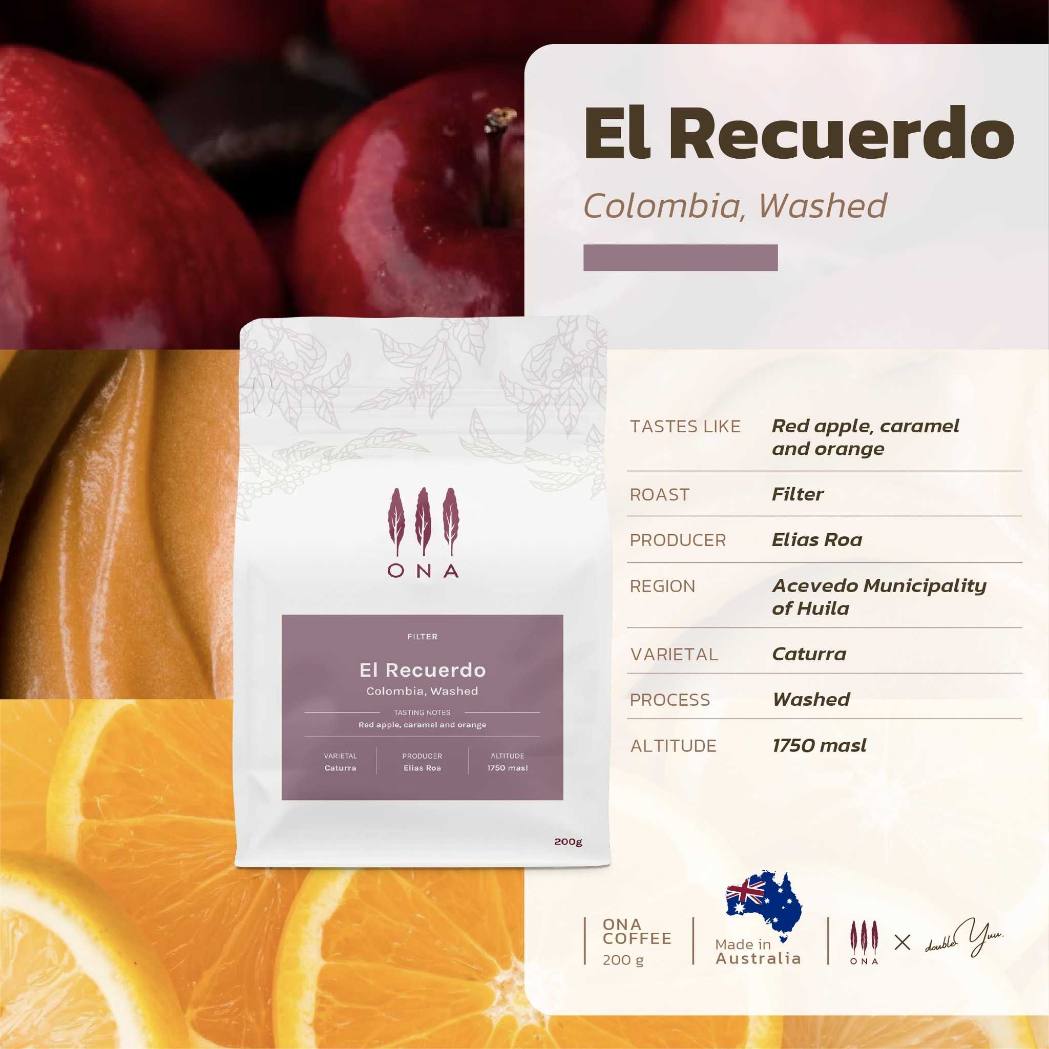 ONA El Recuerdo, Colombia, Washed 200g