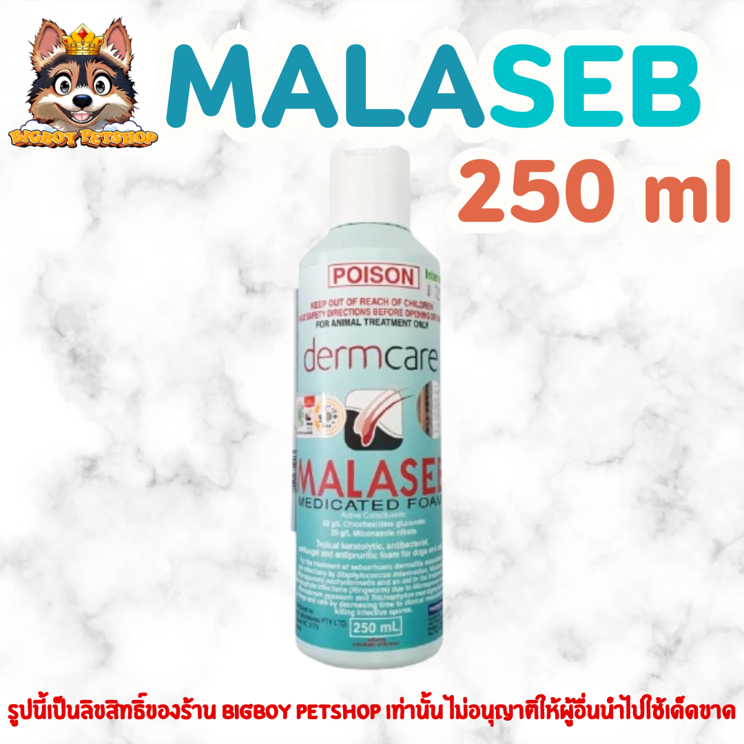 Dermcare Malaseb Medicated Shampoo สำหรับสัตว์เลี้ยง 250 ml
