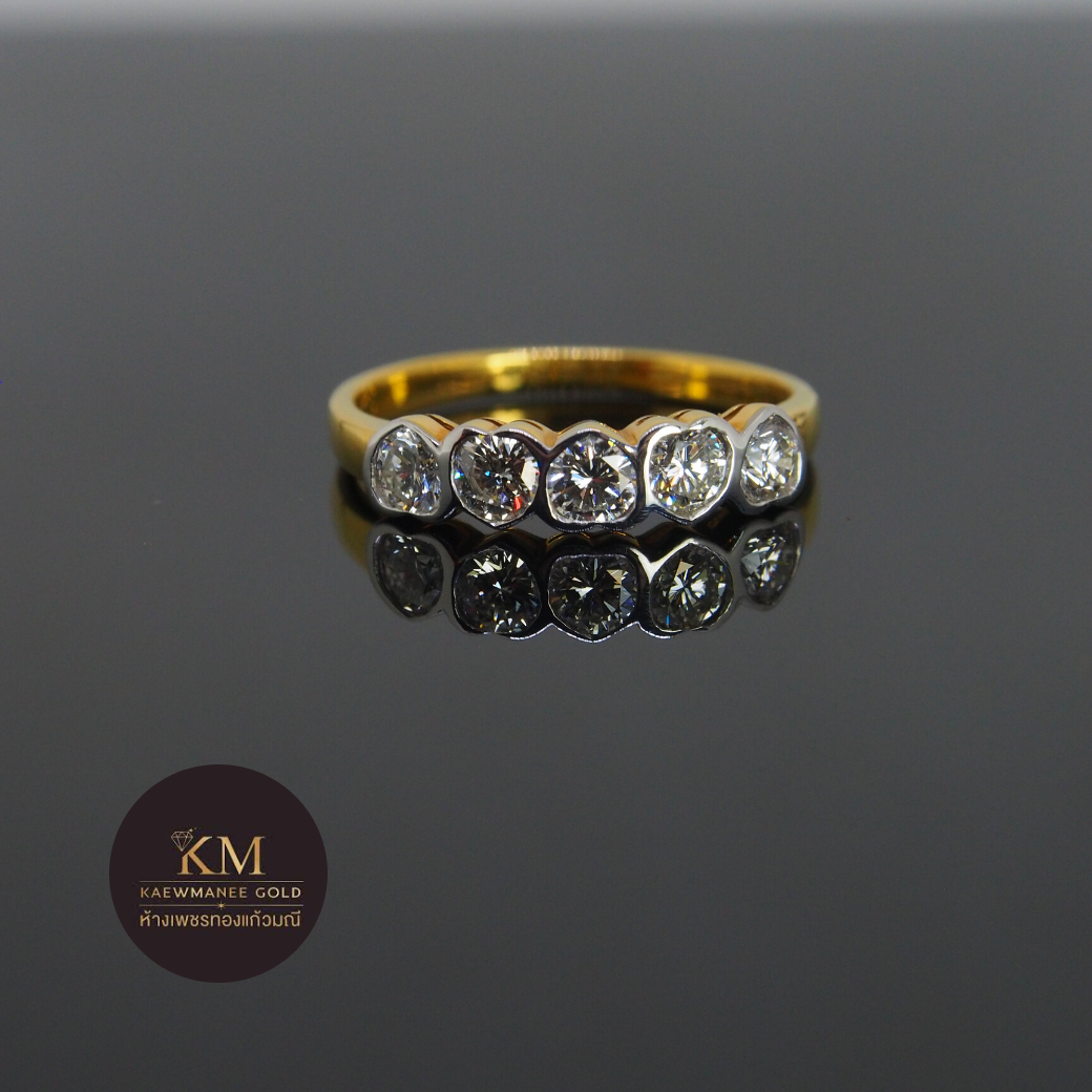 แหวนเพชรหัวใจแถว Be My Valentine Collection (90% Gold)