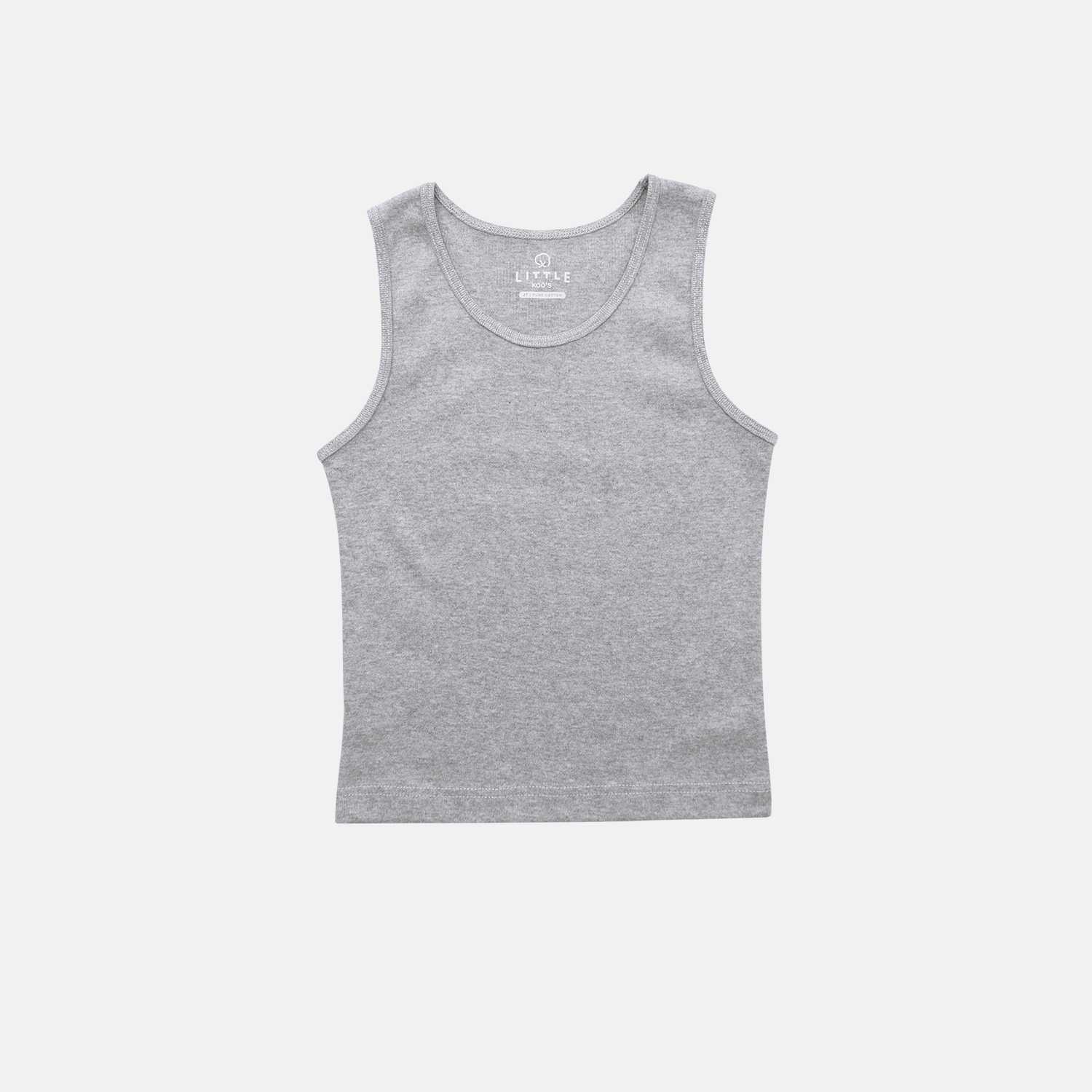 เสื้อกล้ามเด็ก Rib Tank - Grey Melange