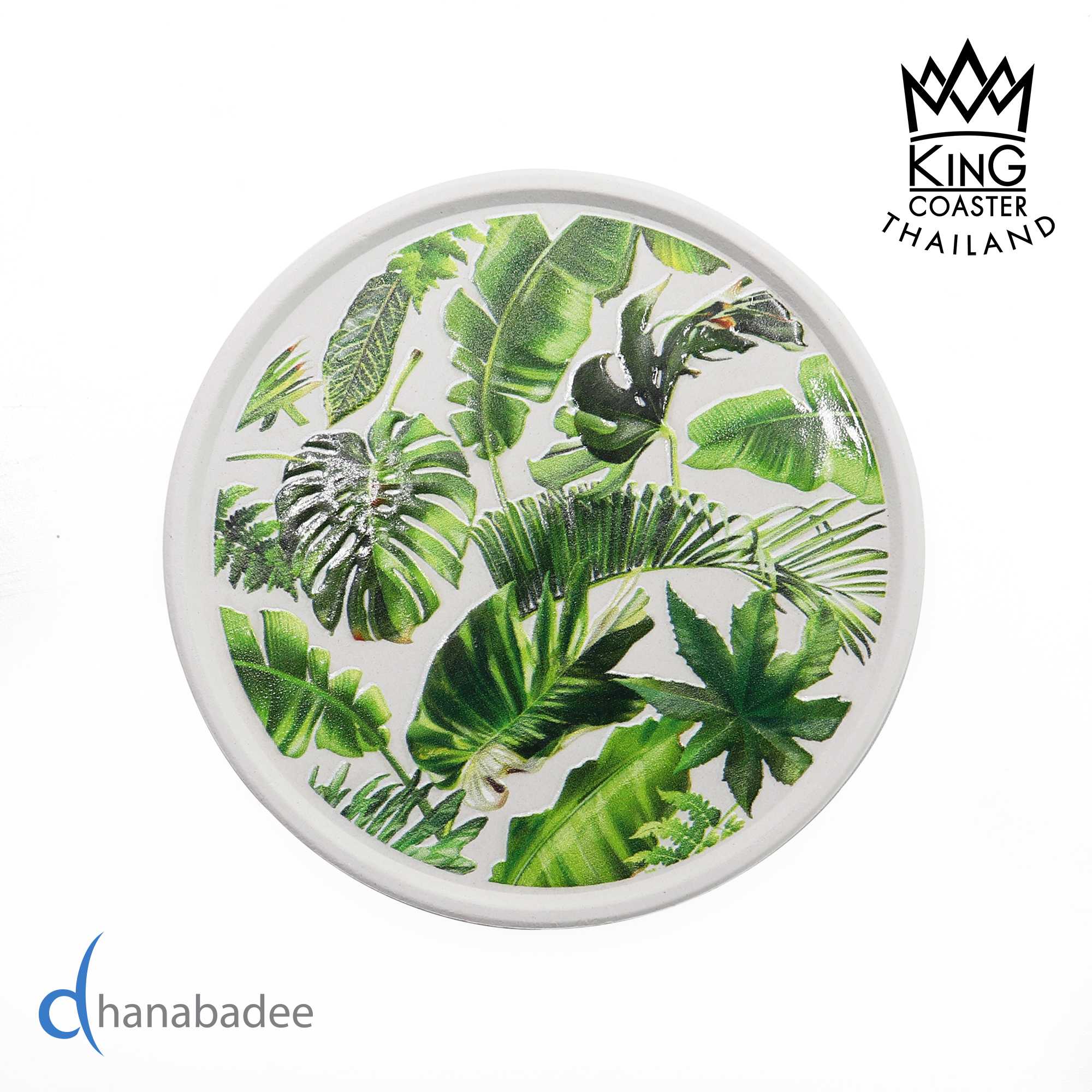 จานรองแก้ว R10058  ทรงกลมมีขอบ -LEAF-05