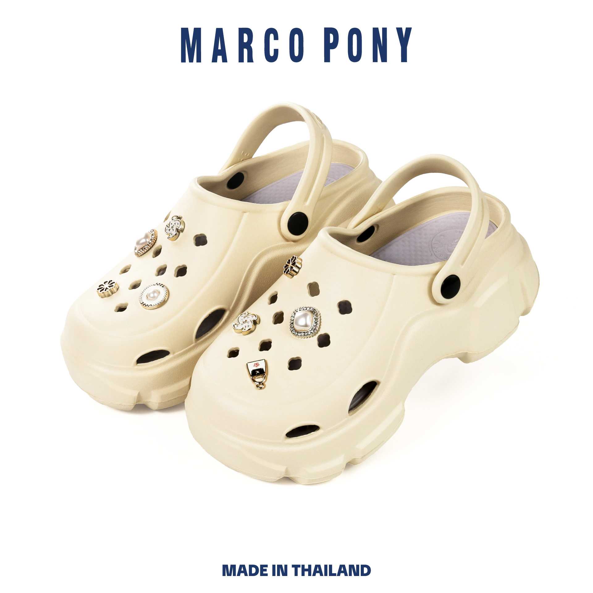Marco Pony รุ่น MH9021 รองเท้าแตะหัวโตผู้หญิง ส้น 7 CM. Size 36-40