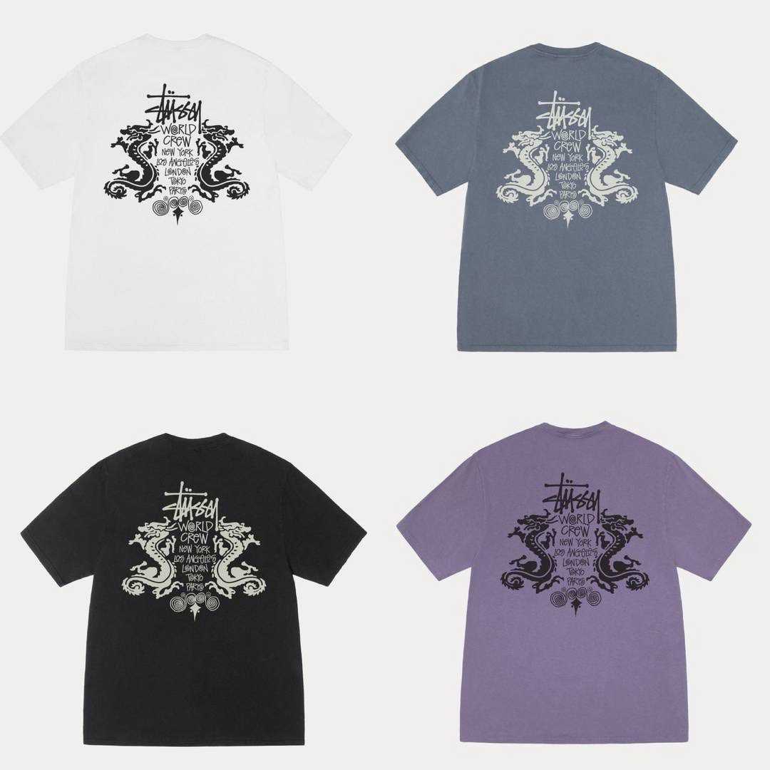 เสื้อยืด Stussy DOUBLE DRAGON TEE PIGMENT DYED