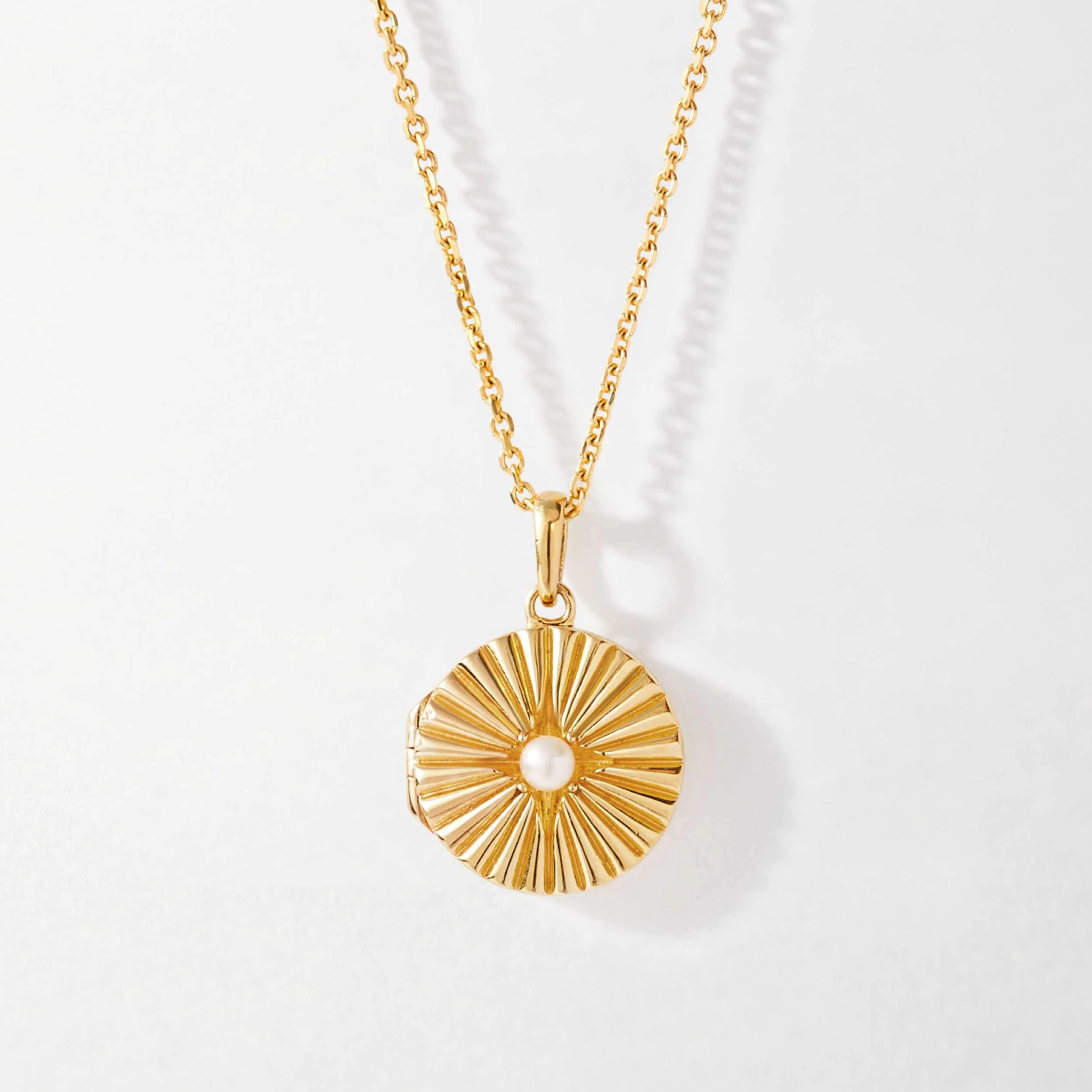[Necklaces]Radiant-Pearl-Locket-Necklace