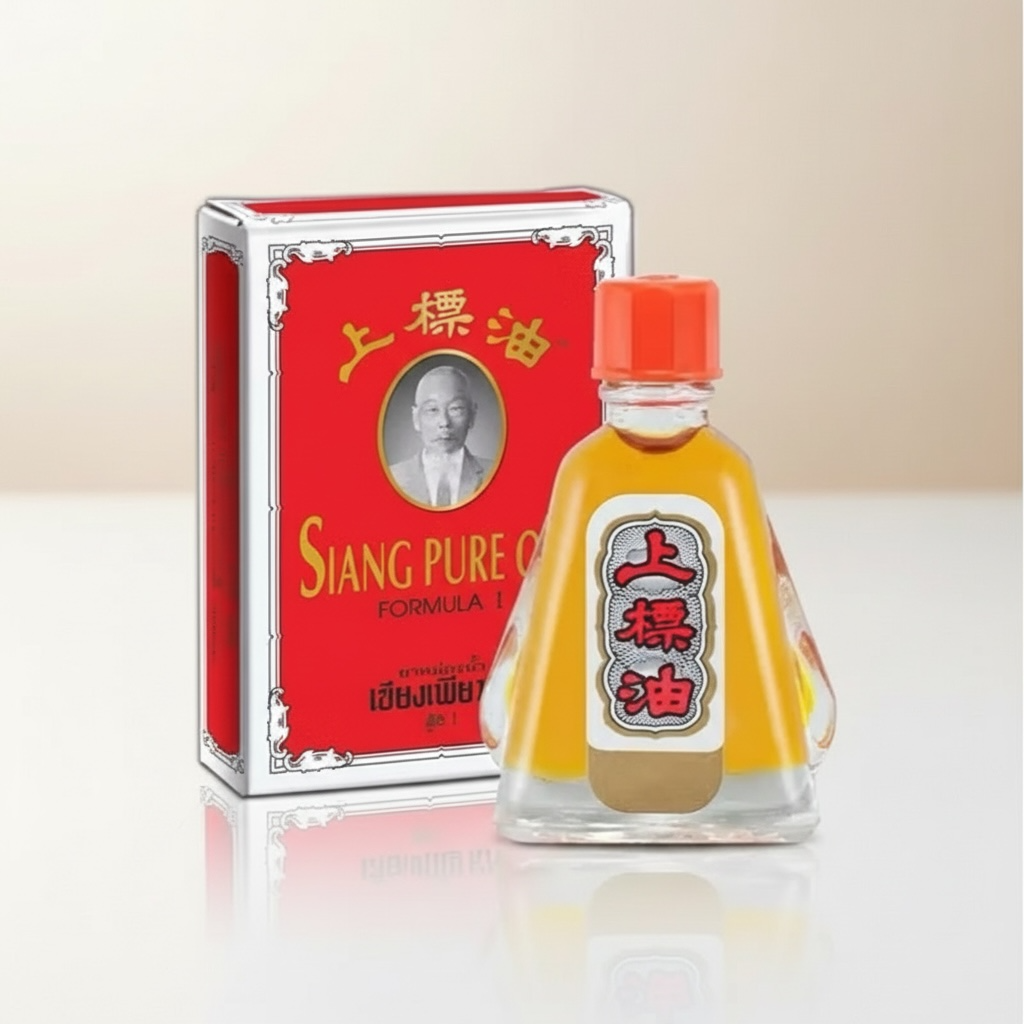 (1 ขวด) ยาหม่องน้ำเซียงเพียว สูตร 1 ขนาด 3 ซีซี ￼Siangpure Oil Formula 