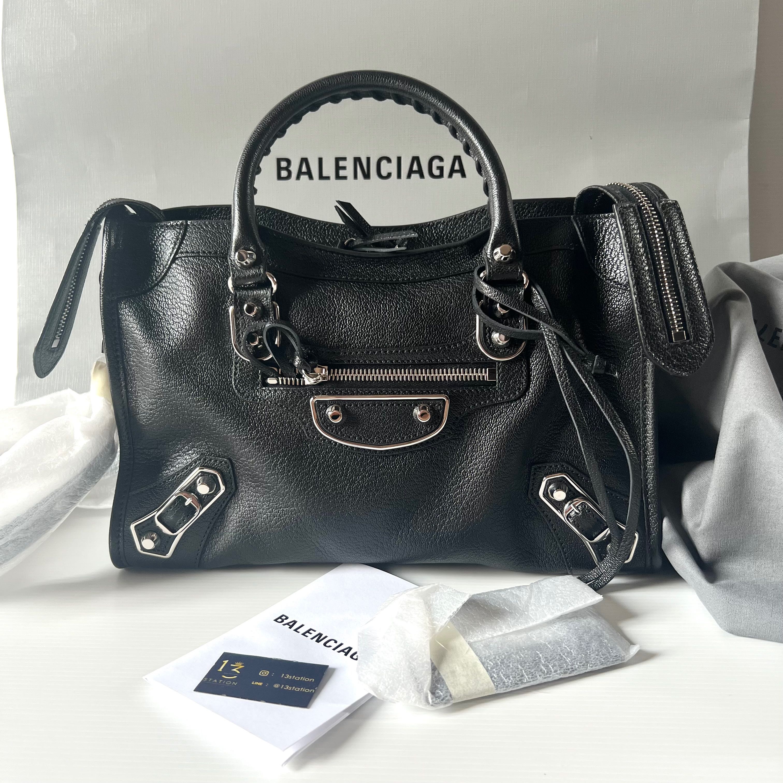 New Balenciaga Small City Edge สีดำหมุดเงิน แท้💯พร้อมส่ง 