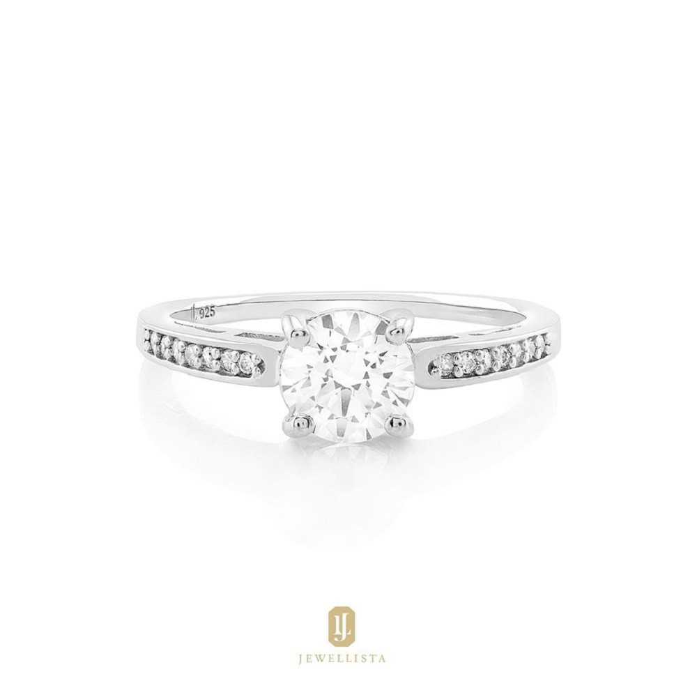 Jewellista แหวน Aliyah เงินแท้ 925 ประดับพลอย Zirconia