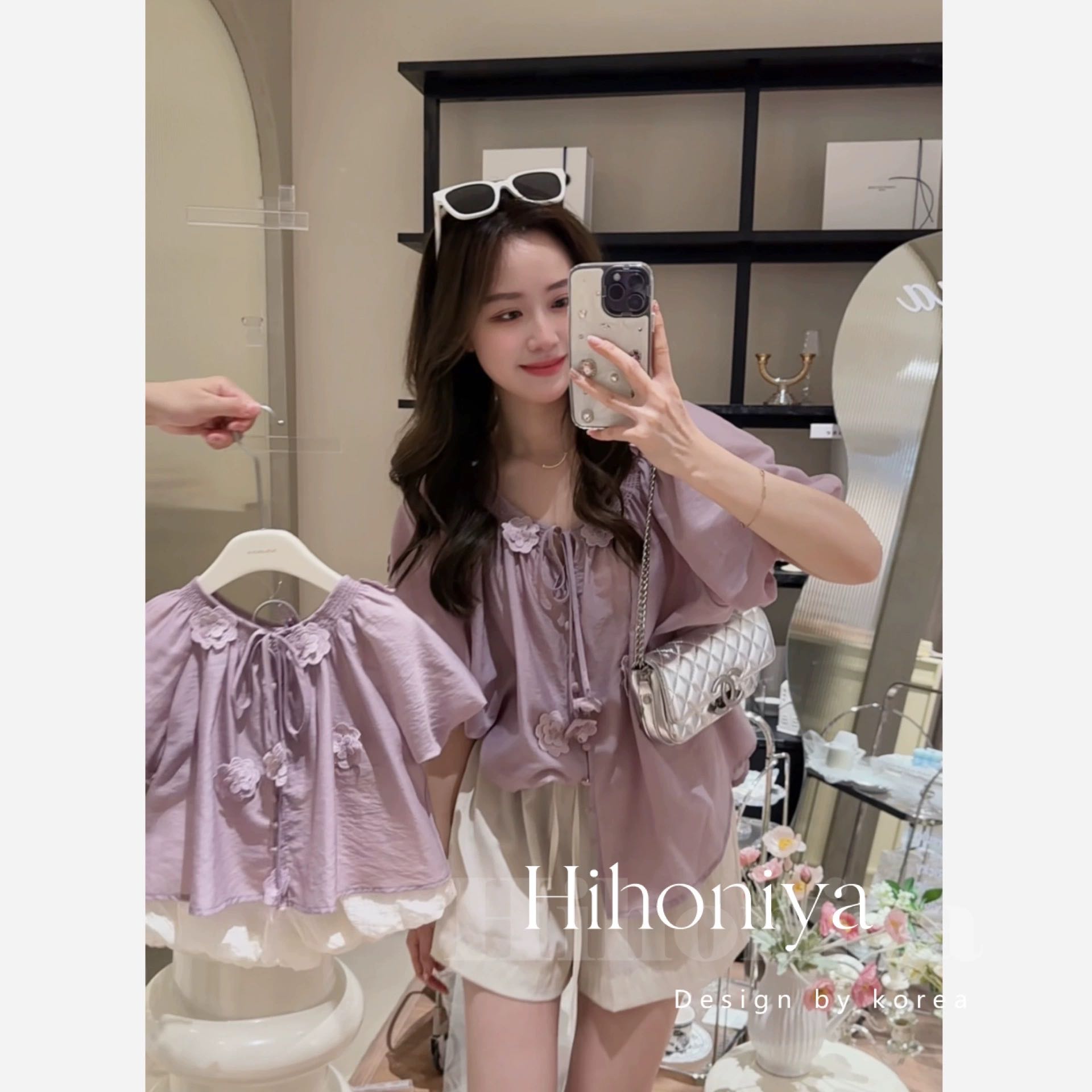 Pre order 12-18วัน เสื้อแม่-ลูก สีม่วงพาสเทล