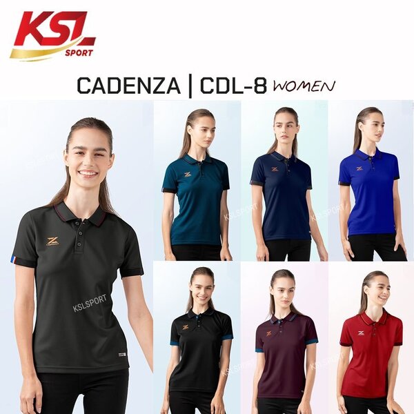 ใหม่!! เสื้อโปโลผู้หญิง CADENZA (คาเดนซ่า) รุ่น CDL-8Y Women ผ้า Micro polyester 100% สีชุดที่ 2
