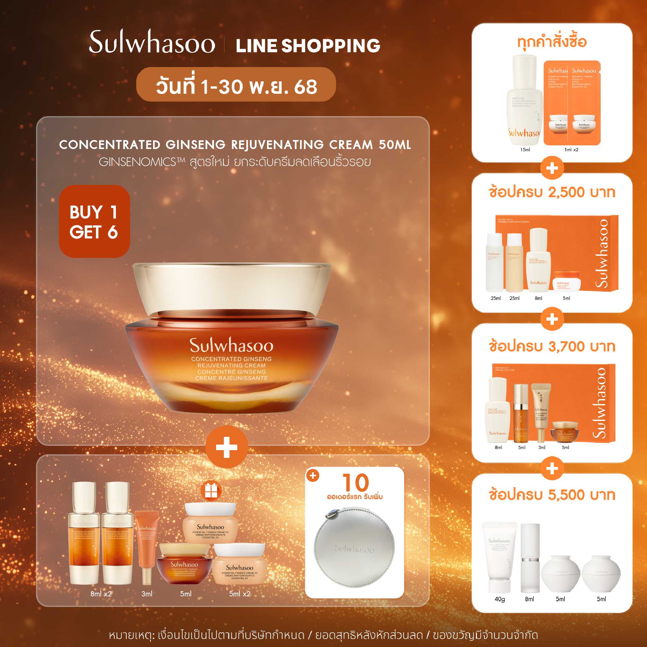 New! Concentrated Ginseng Rejuvenating Cream 50ml.
